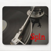 Platenspeler Mousepad Muismat (Voorkant)