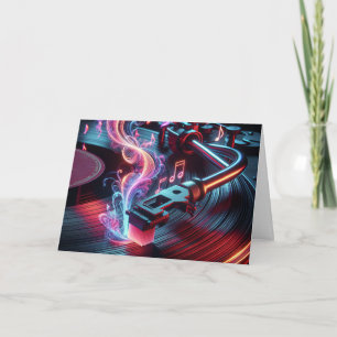 Platenspeler Muziek voor Verjaardag Kaart