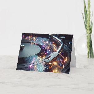 Platenspeler Muziek voor Verjaardag Kaart