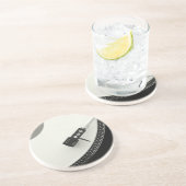 Platenspeler Needle Record Player Zandsteen Onderzetter (Zijkant)