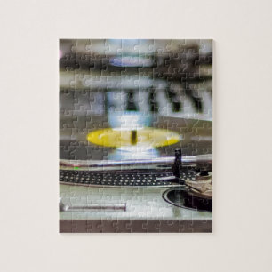Platenspeler neemt Vinyl Music Sound Retro  op Legpuzzel