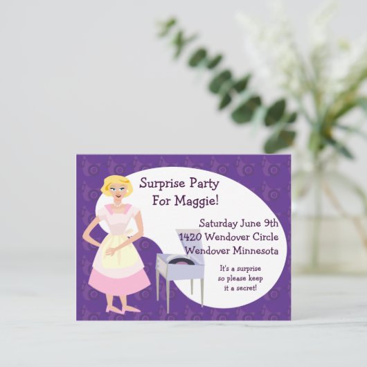 Platenspeler Partij Kaart (Staand voorkant)