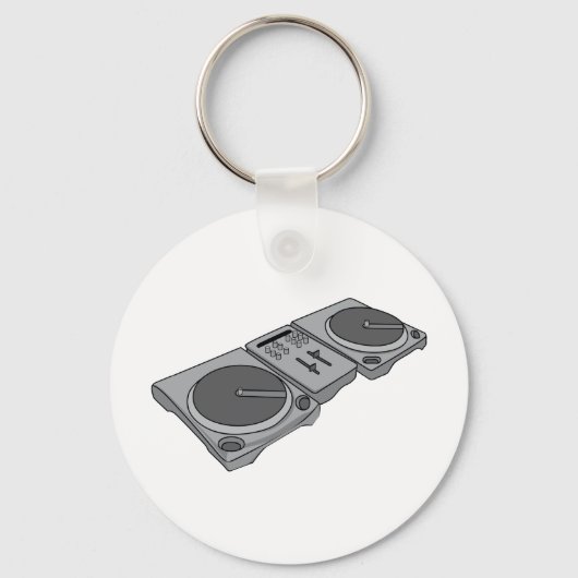 Platenspeler Phonograph Record Player DJ Sleutelhanger (Voorkant)