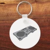 Platenspeler Phonograph Record Player DJ Sleutelhanger (Voorkant)