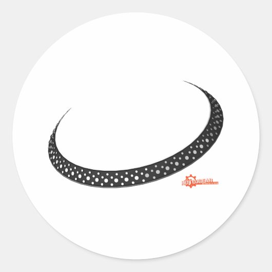 Platenspeler Platter - DJ Djing Disc Jockey Muziek Ronde Sticker (Voorkant)