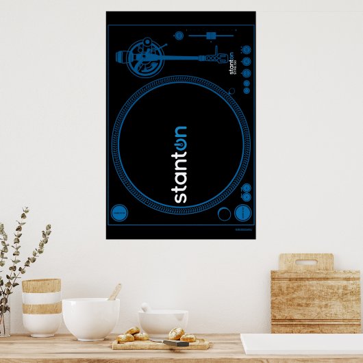 Platenspeler Poster Stanton - DJ Disk Jockey Vinyl (Keuken)