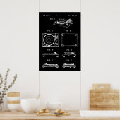 Platenspeler Record Player Poster Patent (Keuken)