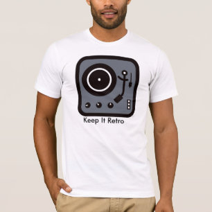 Platenspeler /recordplayer houden het Retro T-shirt