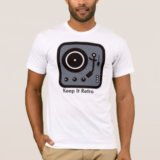 Platenspeler /recordplayer houden het Retro T-shirt