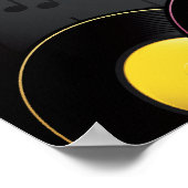 Platenspeler registreert in levendige kleuren poster (Hoek)