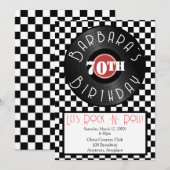 Platenspeler Rock N Roll Themaparty Verjaardag Kaart (Voorkant / Achterkant)