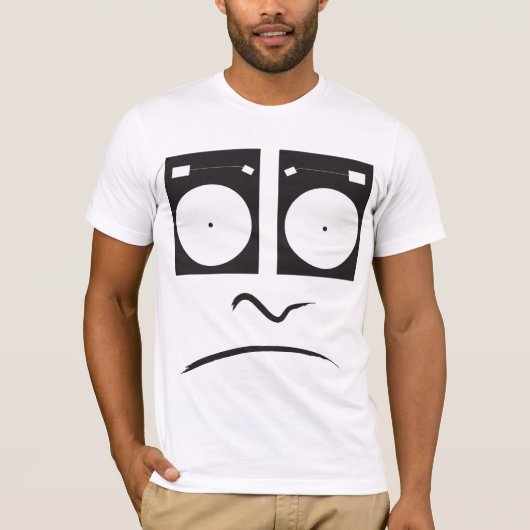 Platenspeler Sad Face_1 T-shirt (Voorkant)