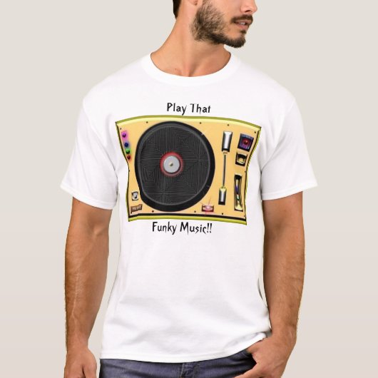 Platenspeler "T" T-shirt (Voorkant)