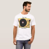 Platenspeler "T" T-shirt (Voorkant volledig)
