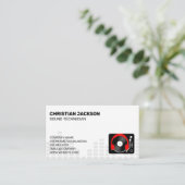 Platenspeler | Vinyl | Achtergrond voor kwalificat Visitekaartje (Staand voorkant)