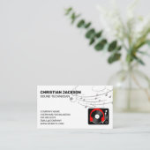 Platenspeler | Vinyl | Ekwalificerende Muzieknoten Visitekaartje (Staand voorkant)