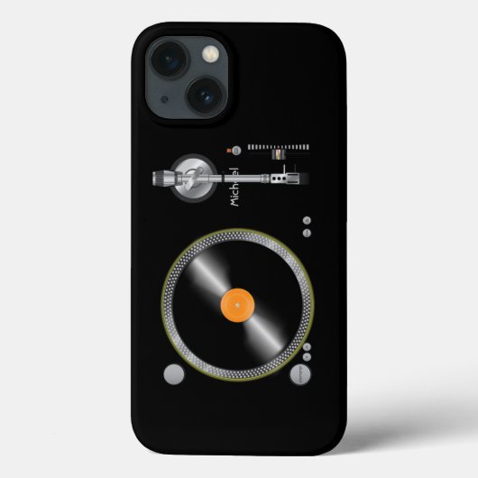 Platenspeler Vinyl Old School Case-Mate iPhone Case (Achterkant)
