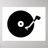 Platenspeler vinyl poster (Voorkant)