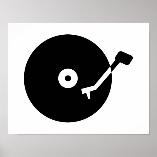 Platenspeler vinyl poster (Voorkant)