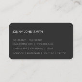 Platenspeler Vinyl Record Player voor muziek Visitekaartje (Achterkant)