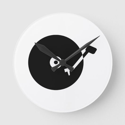 Platenspeler vinyl ronde klok (Voorkant)