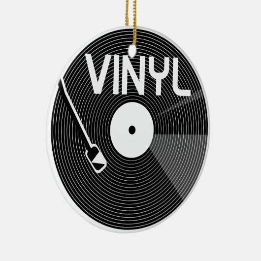 Platenspeler vinylrecord keramisch ornament (Rechts)