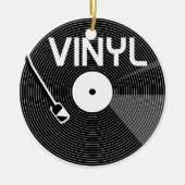 Platenspeler vinylrecord keramisch ornament (Voorkant)