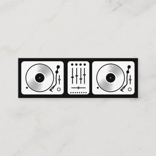 Platenspelers | entertainmentartiest mini visitekaartje (Voorkant)