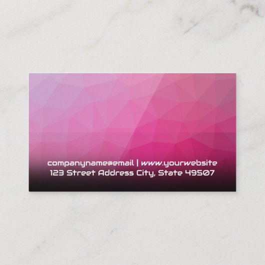 Platenspelers | Magenta achtergrond | Sparkles Visitekaartje (Achterkant)