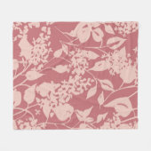 Platflorale tekening. Silhouettes van bloeiende li Fleece Deken (Voorkant (Horizontaal))