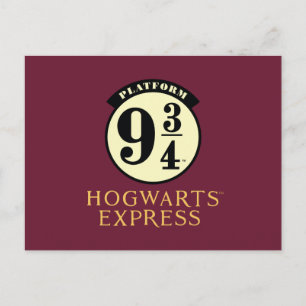 Platform 9 3/4 HOGWARTS™ EXPRESS Icoon Uitnodiging Briefkaart