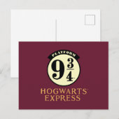 Platform 9 3/4 HOGWARTS™ EXPRESS Icoon Uitnodiging Briefkaart (Voorkant / Achterkant)