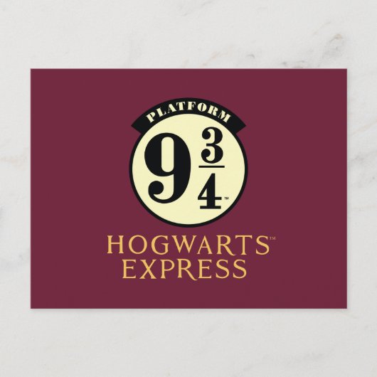 Platform 9 3/4 HOGWARTS™ EXPRESS Icoon Uitnodiging Briefkaart (Voorkant)
