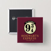 Platform 9 3/4 HOGWARTS™ EXPRESS Icoon Vierkante Button 5,1 Cm (Voorkant /achterkant)