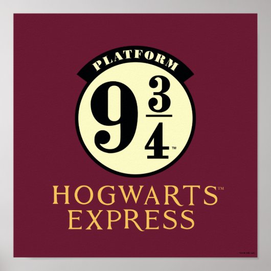Platform 9 3/4 HOGWARTS™ EXPRESS-pictogram Poster (Voorkant)