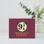 Platform 9 3/4 HOGWARTS™ EXPRESS-pictogram Uitnodiging Briefkaart (Staand voorkant)