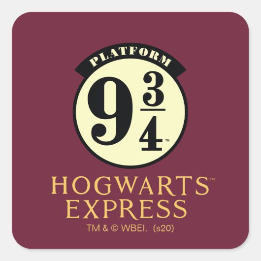 Platform 9 3/4 HOGWARTS™ EXPRESS-pictogram Vierkante Sticker (Voorkant)
