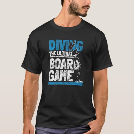 Platform Diver Game Board Springboard Diving T-shirt (Voorkant)