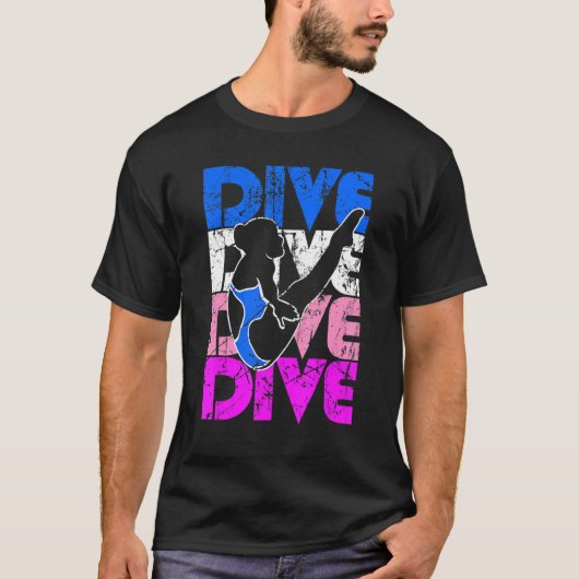Platform Diver Girl Springboard Diving 1 T-shirt (Voorkant)