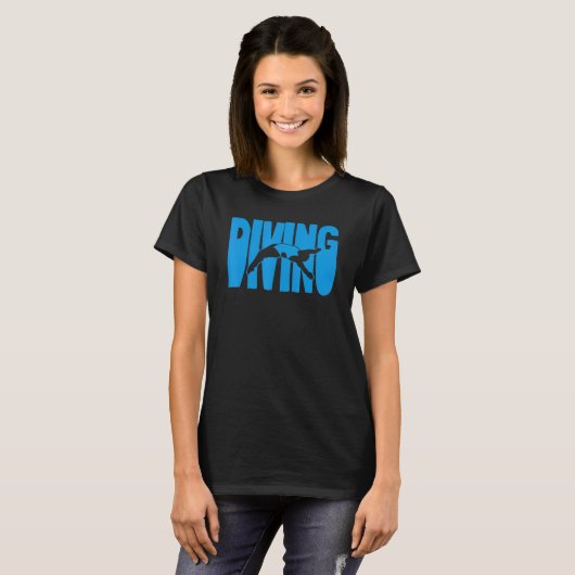 Platform Diver Girl Springboard Diving 1 T-shirt (Voorkant volledig)