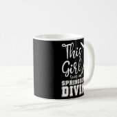 Platform Diver Girl - Springboard Diving Koffiemok (Voorkant rechts)