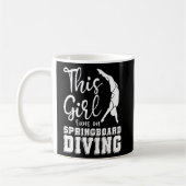 Platform Diver Girl - Springboard Diving Koffiemok (Links)