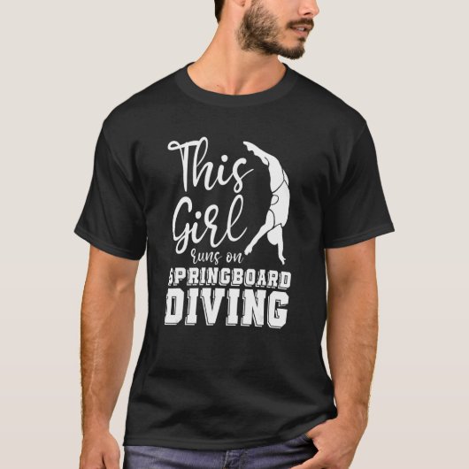 Platform Diver Girl - Springboard Diving T-shirt (Voorkant)