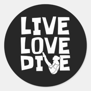 Platform Duiker Liefde Springboard Duiken Ronde Sticker