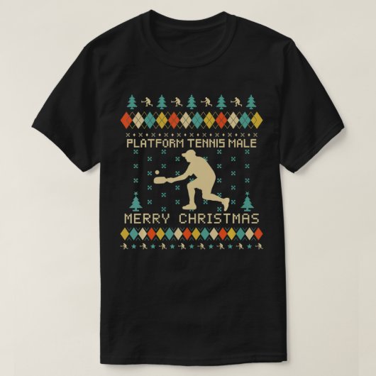 PLATFORM TENNIS MALE Funny Ugly Christmas Sweater T-shirt (Design voorkant)
