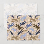 platform voor het bundelen van het vliegtuig briefkaart (Voorkant / Achterkant)