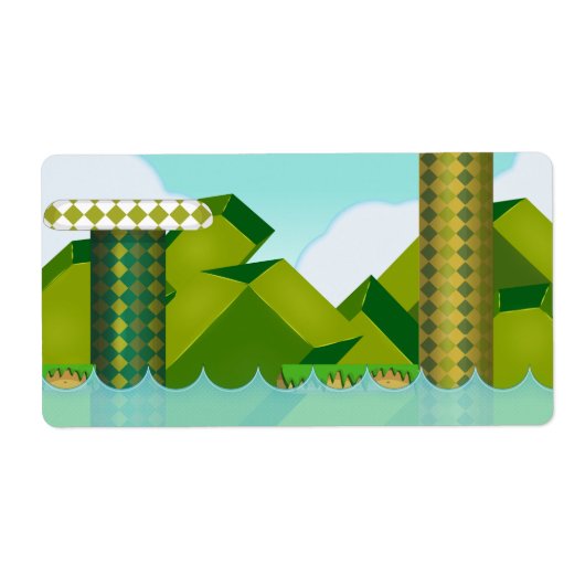 Platformspel voor Retro Etiket (Voorkant)
