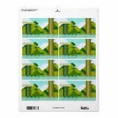 Platformspel voor Retro Etiket (Full Sheet)