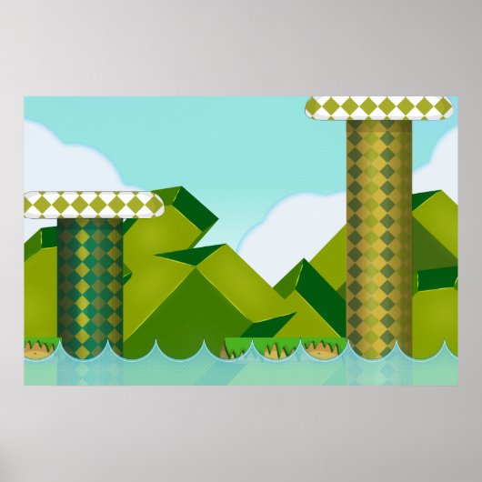 Platformspel voor Retro Poster (Voorkant)