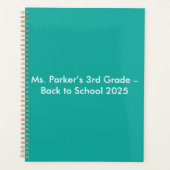 Platgroene achtergrond – Textuur voor terug naar s Planner (Voorkant)